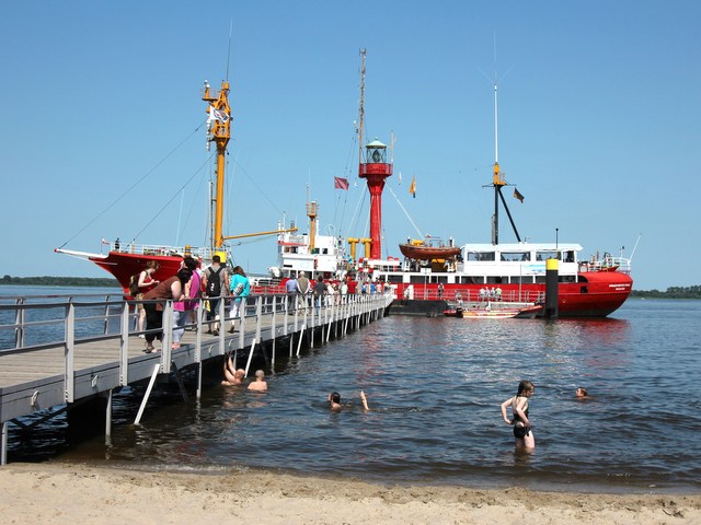 Feuerschiff auf der Elbe